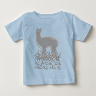 T-shirt Pour Bébé Alpaca veille sur nous