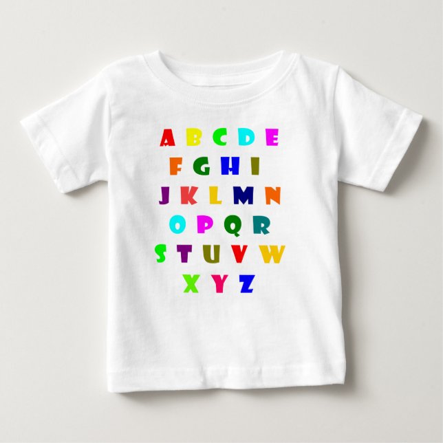 T-shirt Pour Bébé alphabet (Devant)