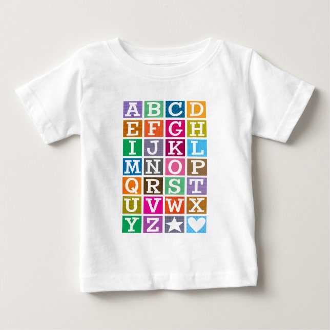 T-shirt Pour Bébé Alphabet ABC (Devant)