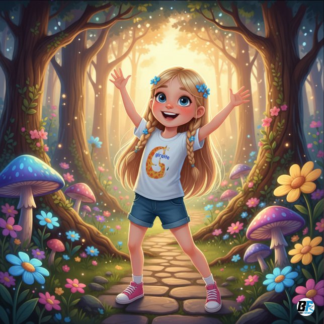 T-shirt Pour Bébé Alphabet animal G pour Giraffe (Créateur téléchargé)