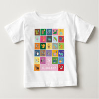 Alphabet animal mignon personnalisé fille bébé