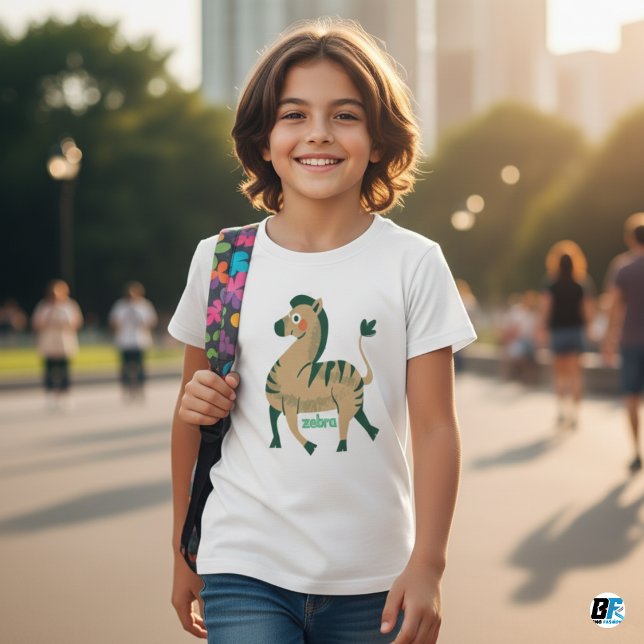 T-shirt Pour Bébé Alphabet animal Z pour Zèbre (Créateur téléchargé)