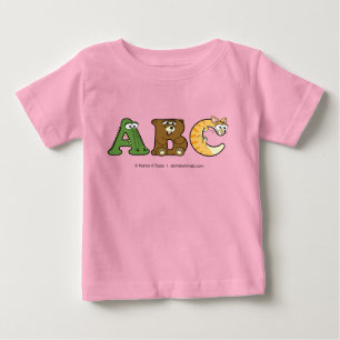 T-shirt Pour Bébé Alphabétimaux T-shirt fille bébé personnalisée