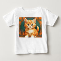 Alphonse Mucha Style Chat orange