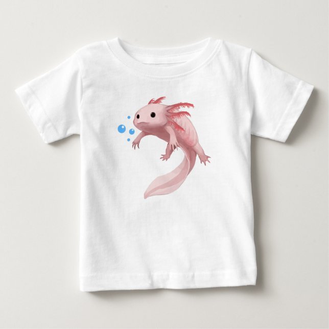 T-shirt Pour Bébé Ambystoma Mexicanum mignon Ados Axolotl Enfant (Devant)