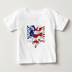 T-shirt Pour Bébé Américain albanais Eagle