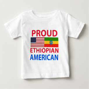 T-shirt Pour Bébé Américain éthiopien fier