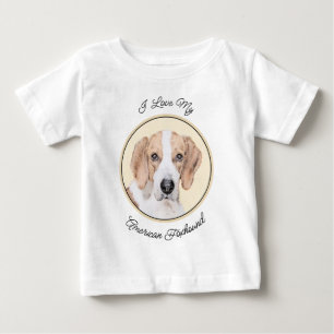 T-shirt Pour Bébé American Foxhound Painting - Joli art original chi