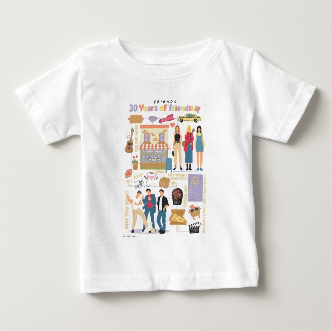 T-shirt Pour Bébé AMIS™ | 30 ans d'amitié (Devant)