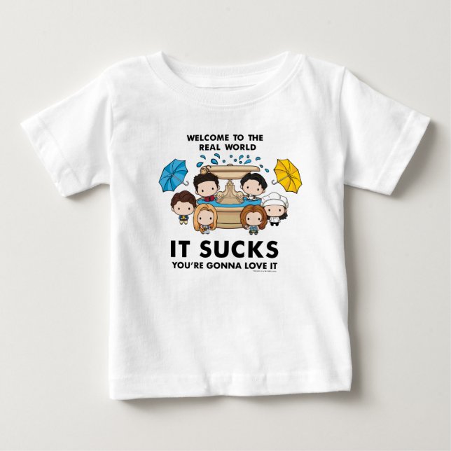 T-shirt Pour Bébé AMIS™ | Bienvenue dans le monde réel Chibi (Devant)