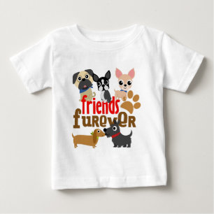 T-shirt Pour Bébé Amis Chiens Furever Chiens Chiens Chiens Chiens Ch