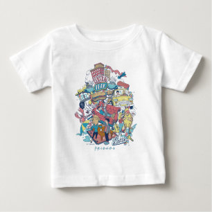T-shirt Pour Bébé AMIS™   Collage de dessin