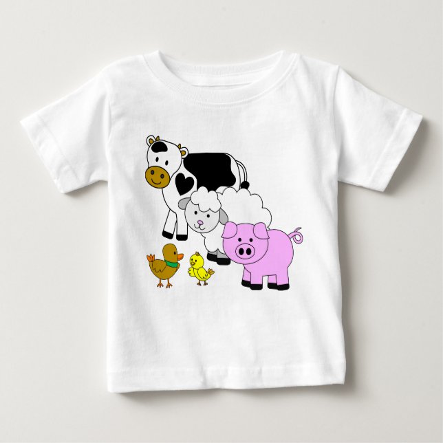 T-shirt Pour Bébé Amis de la ferme (Devant)