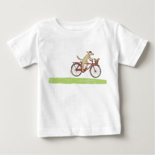 T-shirt Pour Bébé Amis de recyclage mignons d'animal de chien et