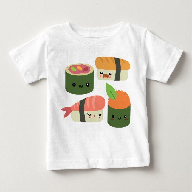 T-shirt Pour Bébé Amis de sushi (Devant)