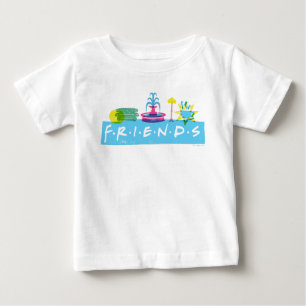 T-shirt Pour Bébé AMIS™   Logo avec icônes