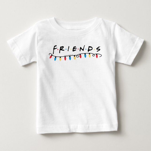 T-shirt Pour Bébé AMIS™ | Logo des lumières de Noël (Devant)