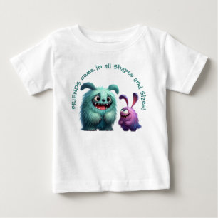 T-shirt Pour Bébé Amis Monster : Suzi & Bob