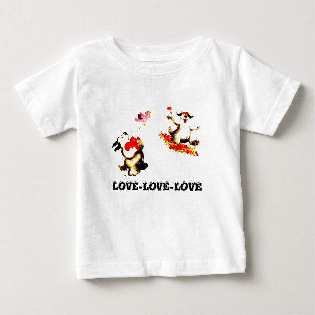 T-shirt Pour Bébé Amour-Amour-Amour (Devant)