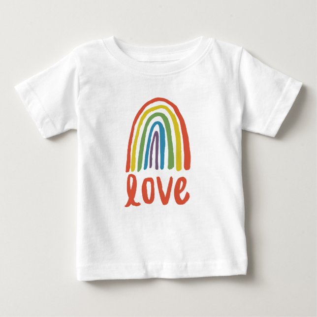 T-shirt Pour Bébé Amour arc-en-ciel (Devant)