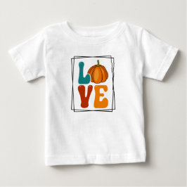 T-shirt Pour Bébé Amour, automne Citrouille Automne