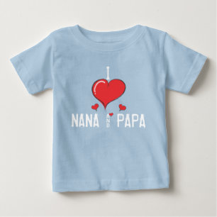 T-shirt Pour Bébé Amour NANA du bébé I et PAPA