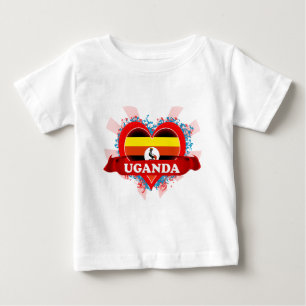 T-shirt Pour Bébé Amour Ouganda du cru I