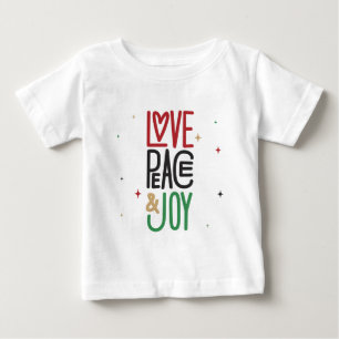 T-shirt Pour Bébé Amour, paix et joie