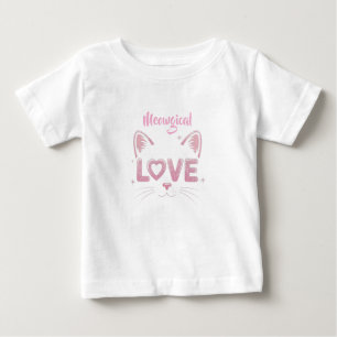 T-shirt Pour Bébé Amour Parfait Félin Amoureux Amour Miaou Chaton Am