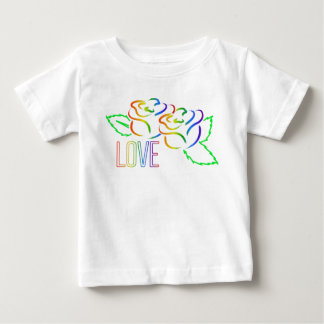 T-shirt Pour Bébé Amour Rose arc-en-ciel