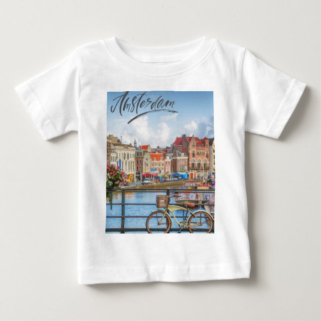 T-shirt Pour Bébé Amsterdam (Devant)