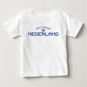 T-shirt Pour Bébé Amsterdam Nederland (Pays-Bas) en détresse
