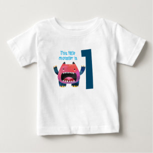 T-shirt Pour Bébé Amusant coloré mon petit monstre premier anniversa