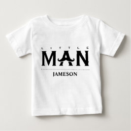T-shirt Pour Bébé Amusant Petit Homme Nom personnalisé Moustache