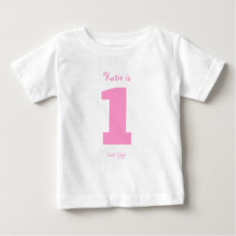 T-shirt Pour Bébé Amusant Un An Bébé Fille 1er Anniversaire Fête