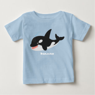 T-shirt Pour Bébé Amusante baleine orque mignonne dessin animé