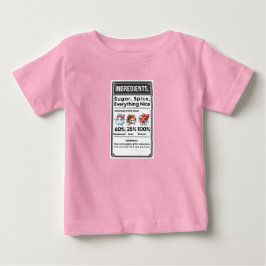 T-shirt Pour Bébé Amusante fille Ingrédient Étiquette Halloween simp