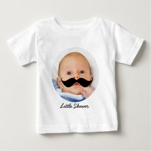 T-shirt Pour Bébé Amusante petite moustache Shaver avec photo de son