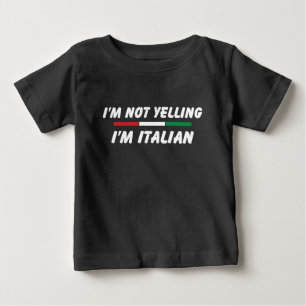 T-shirt Pour Bébé Amusante Plaisanterie Italienne, Famille Italienne