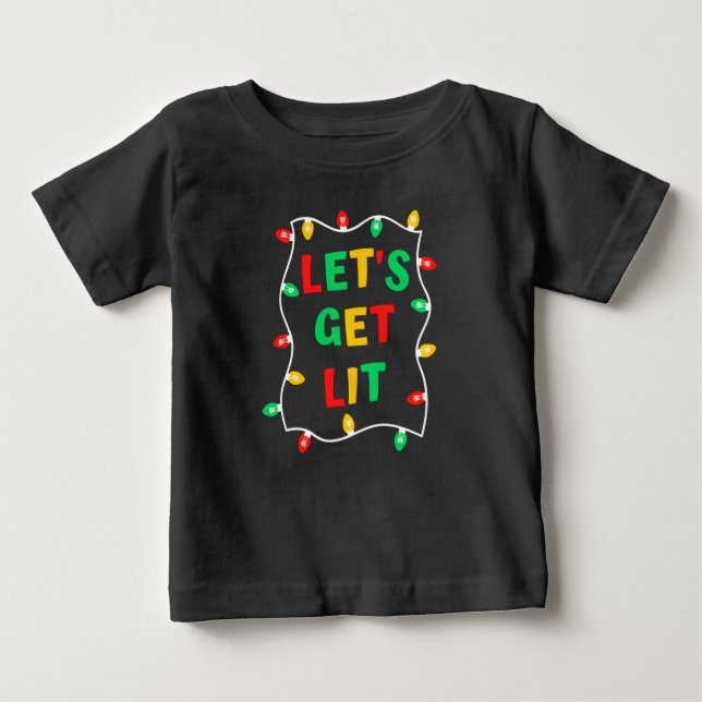 T-shirt Pour Bébé Amusants Faisons Lit Chemise de Noël (Devant)