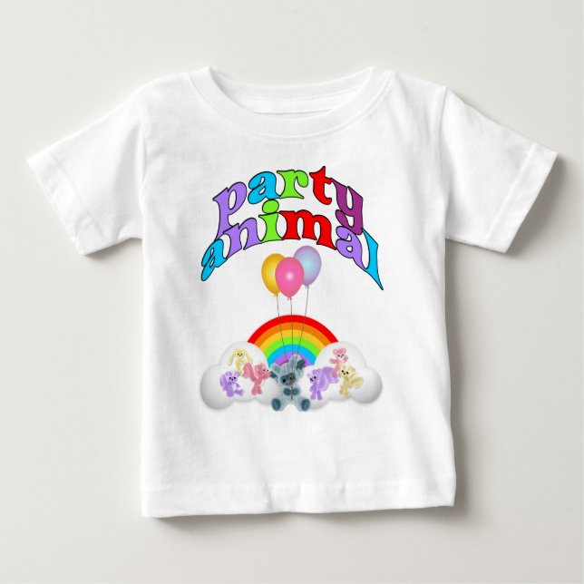 T-shirt Pour Bébé Amusement animal de fête (Devant)