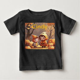 T-shirt Pour Bébé Amusement d'automne avec un ami