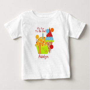 T-shirt Pour Bébé Amusement de petits gâteaux et de crème glacée à