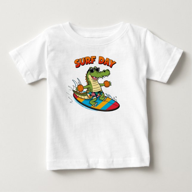 T-shirt Pour Bébé Amusement Summer Beach Art (Devant)