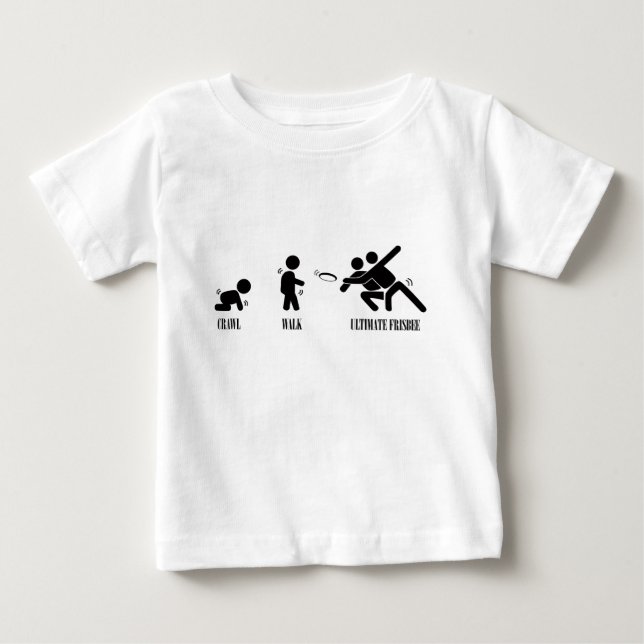 T-shirt Pour Bébé Analyse. Marche. Frisbee ultime (Devant)