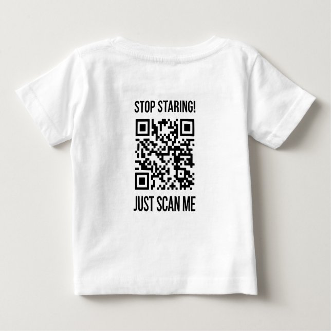 T-shirt Pour Bébé Analyser mon code QR pour un démarrage motivant (Dos)