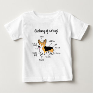 T-shirt Pour Bébé Anatomie de corgi