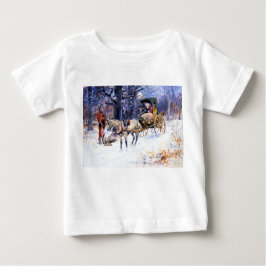 T-shirt Pour Bébé Ancien Noël en Nouvelle-Angleterre (par Charles Ru