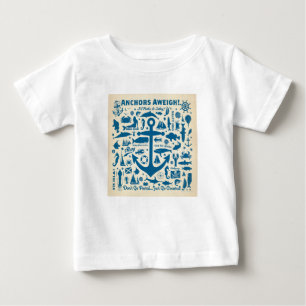 T-shirt Pour Bébé Ancres Aweigh !
