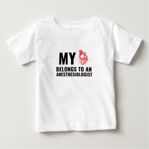T-shirt Pour Bébé Anesthésiste coeur drôle